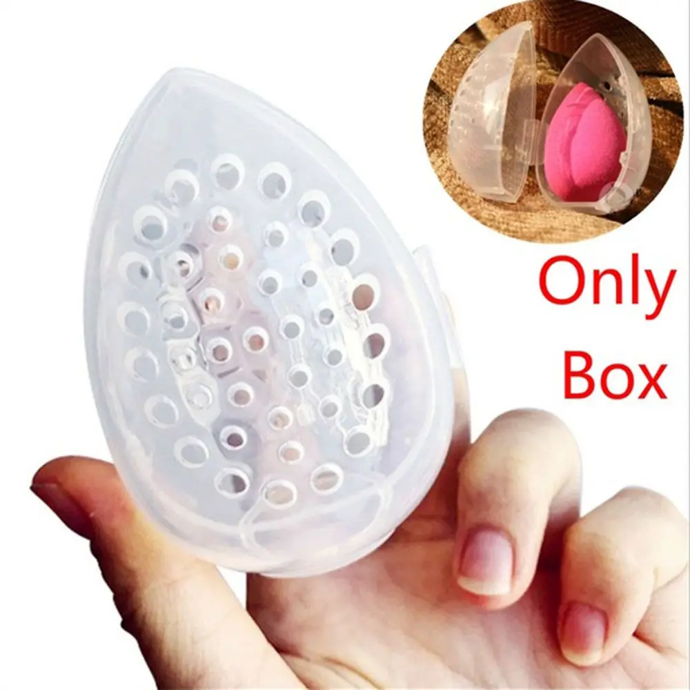 Girls Makeup Tool Transparent Cosmetic Puff Holder Egg Puff Case Puff Holder Storage Box Sponge Egg Box