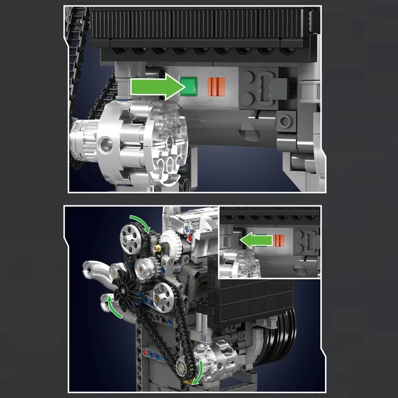 Mold King 10215 De Supercar Motor Bouwsteen Assemblage Sport Auto Motor Baksteen Set Technische Auto Speelgoed Kinderen Kerstcadeau