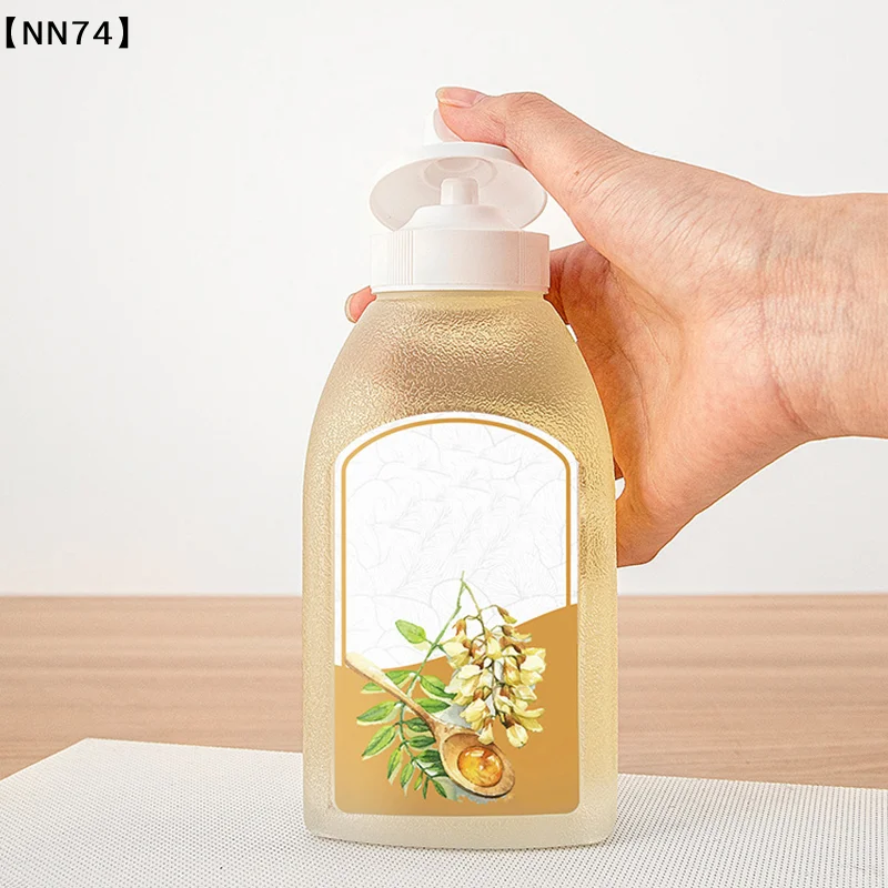 【NN74】550g Transparent Non-Drip Honey Dispenser Honey Squeeze Bottle Vinegar Oil Syrup Bottle Pot Dispenser Kitchen Tool[J]【W4】