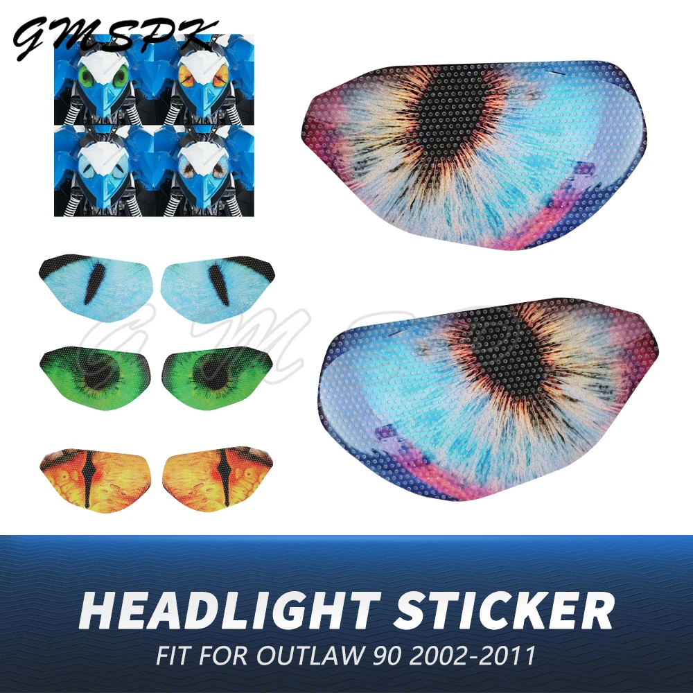 

Декоративная наклейка на фары для квадроциклов, водонепроницаемые защитные наклейки на фары, подходят для Polaris Outlaw 90 2007-2016, 110 2016-2024