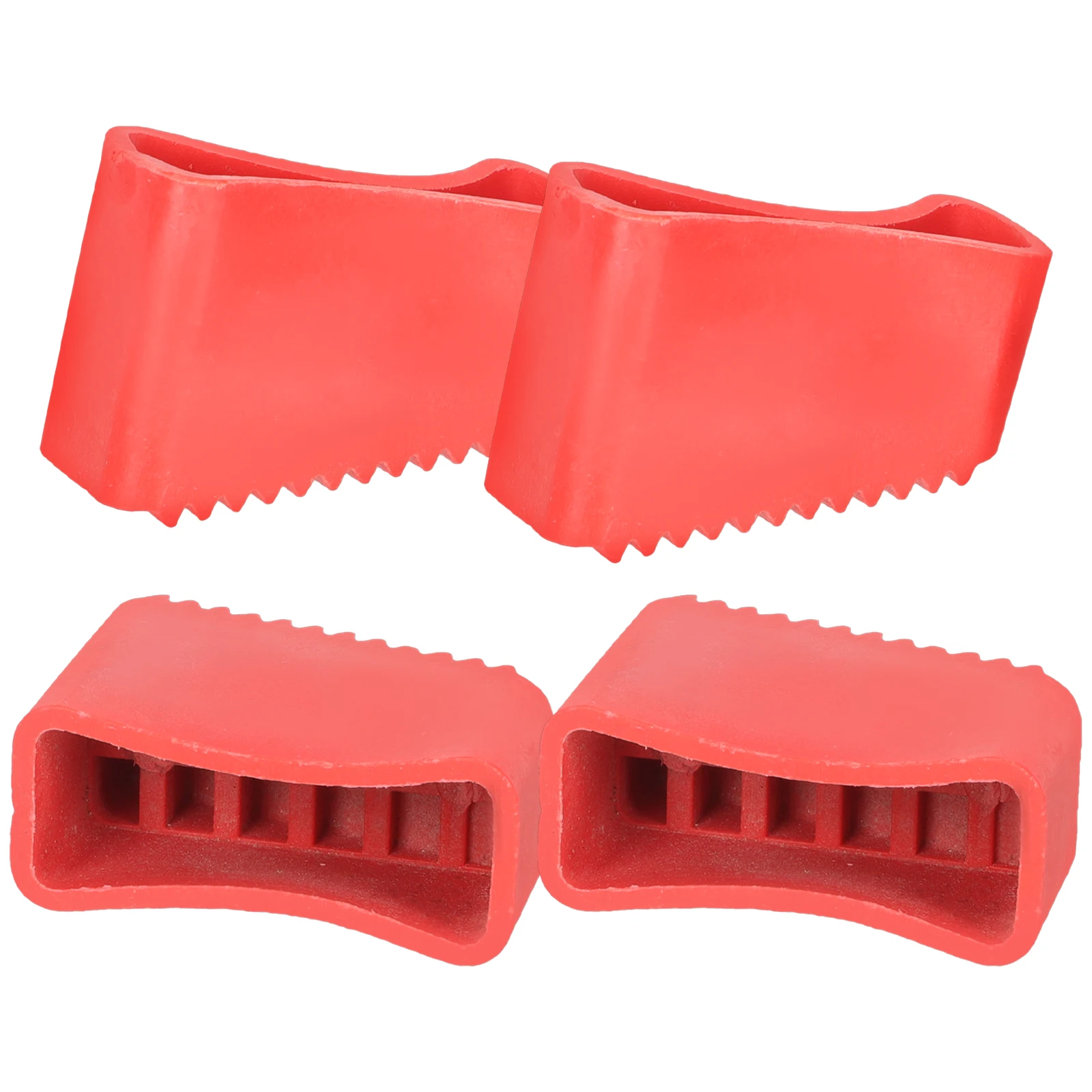 4 قطعة غطاء أقدام عدم الانزلاق المطاط سلم حماة القدم المضادة للانزلاق الساق قبعات سلم اكسسوارات استبدال حصيرة للاستخدام المنزلي