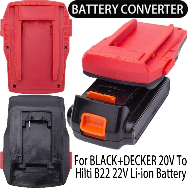 Battery Adapter/Converter for Hilti 22V B22 CPC Li-ion tools to BLACK+DECKER 20V Li-ion Battery Adapter Power Tool Accessory