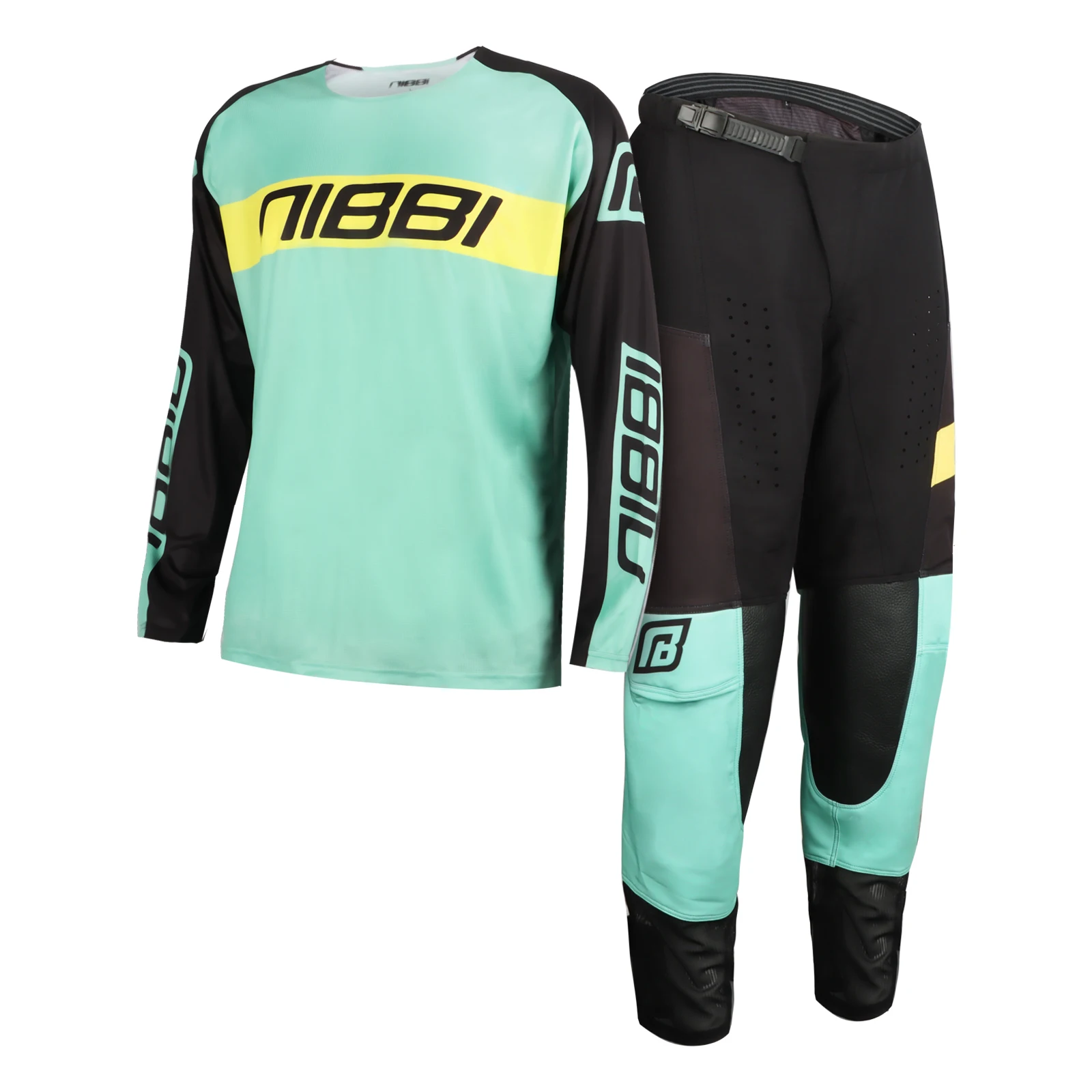 NIBBI Motocross Atmungsaktive Bekleidung Set Trikot Hose Dirt Bike Motorrad Rennanzug Rot Gelb Blau – Detail 11