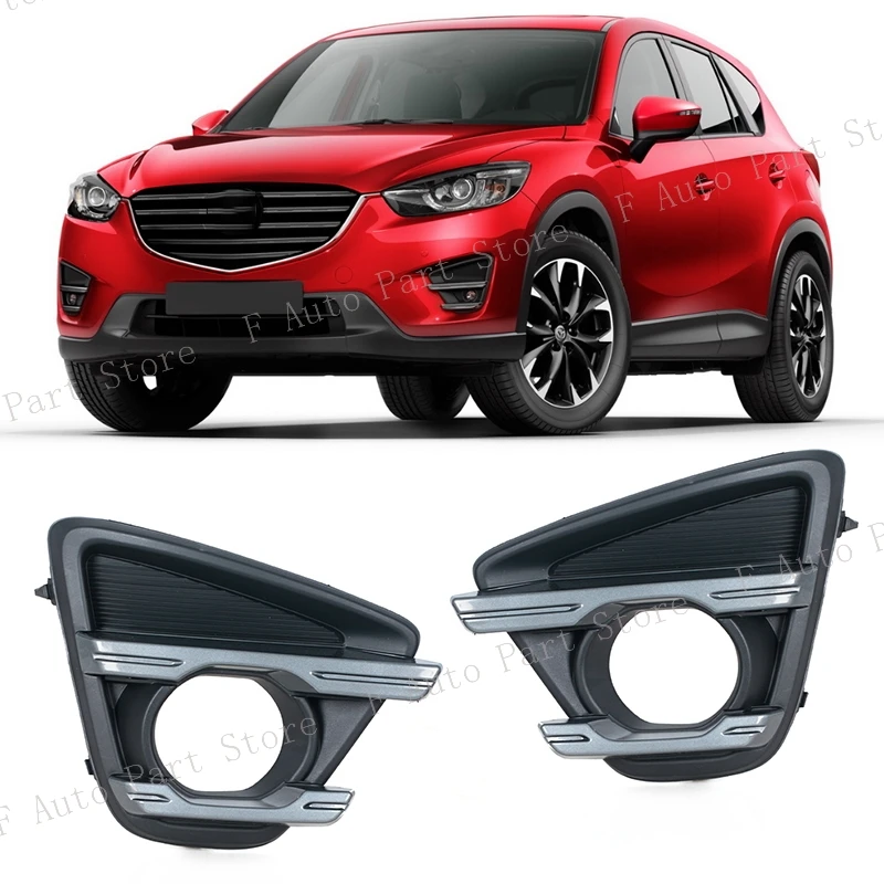 Car Front Bumper Fog Lamp Light Trim Cover Frame Lid Bezel Hood For Mazda CX5 CX-5 2015 2016