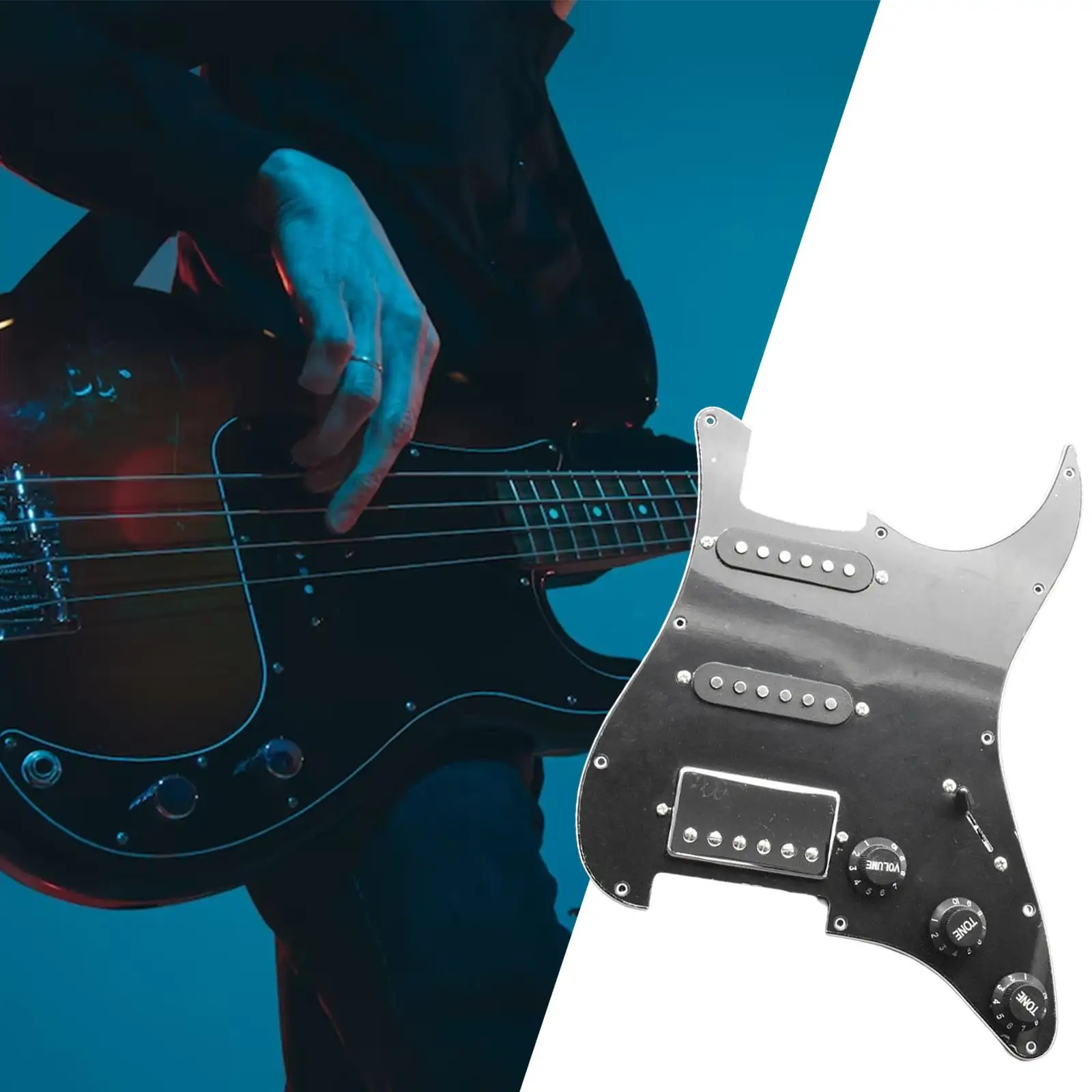 Electric Guitar Pickguard SSH with Pickup for Parts Direct Replaces