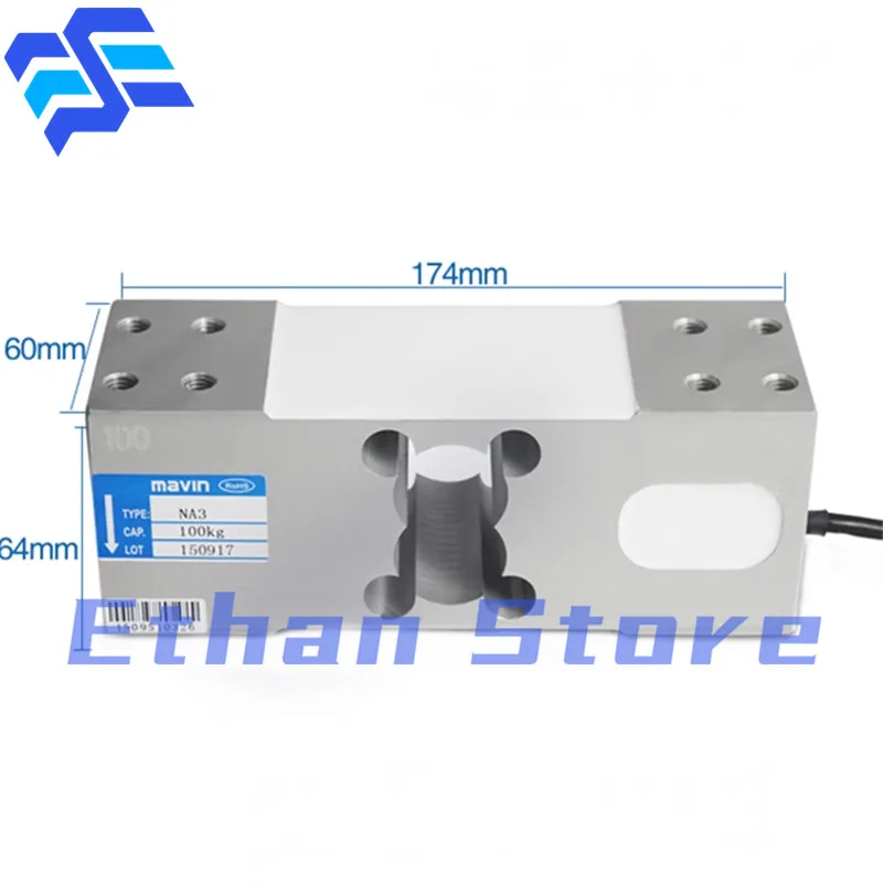 1PCS NA3 Weighing Sensor Load Cells Electronic Scale Sensor NA 3 60KG 100KG 150Kg 200KG 300KG 350KG 500KG 800Kg 1.2T Switch