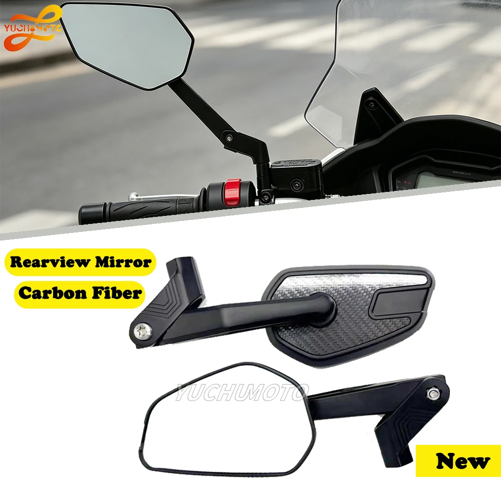Carbon Fiber Aluminum alloy 8/10mm new Fit For RS 660 Factory Extrema Motorcycle Accessories  Universal Reflective Mirror
