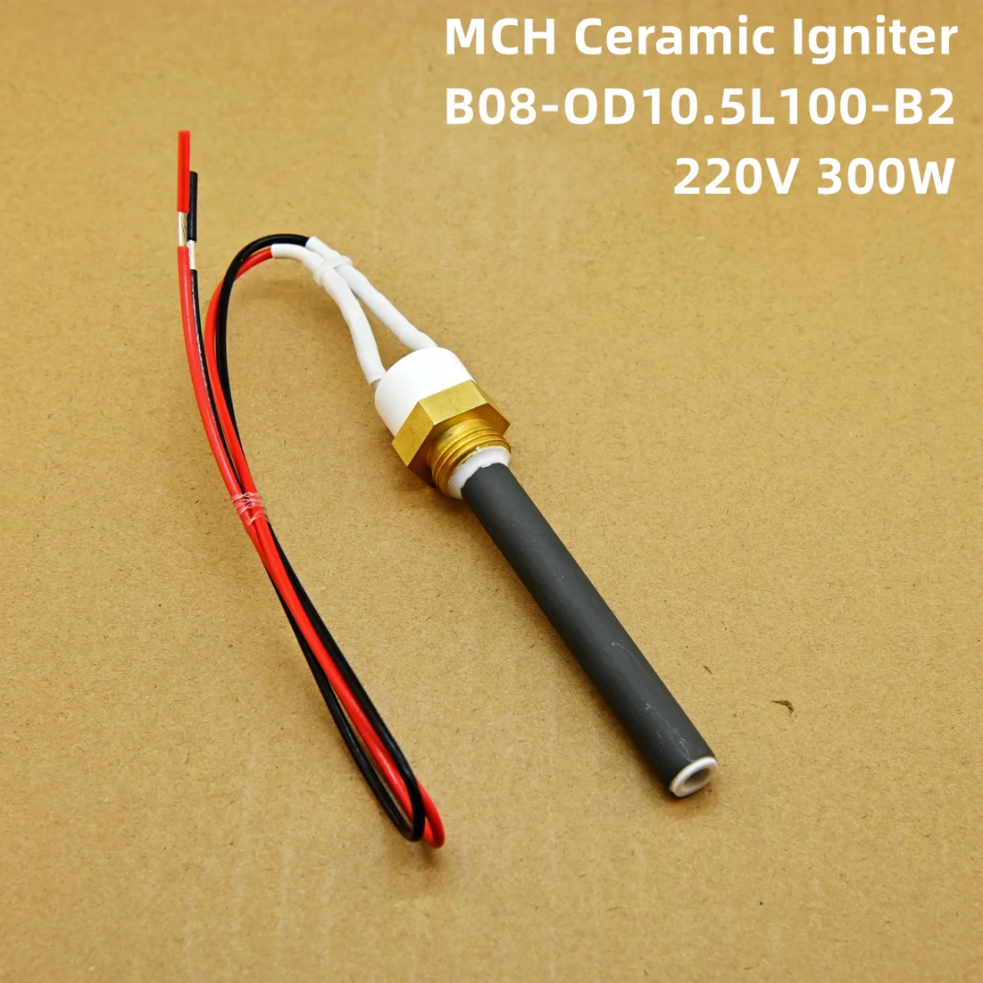 220V 300W 3/8inch thread Ceramic Igniter Ceramic Heating Tube spark plug for pellet stove