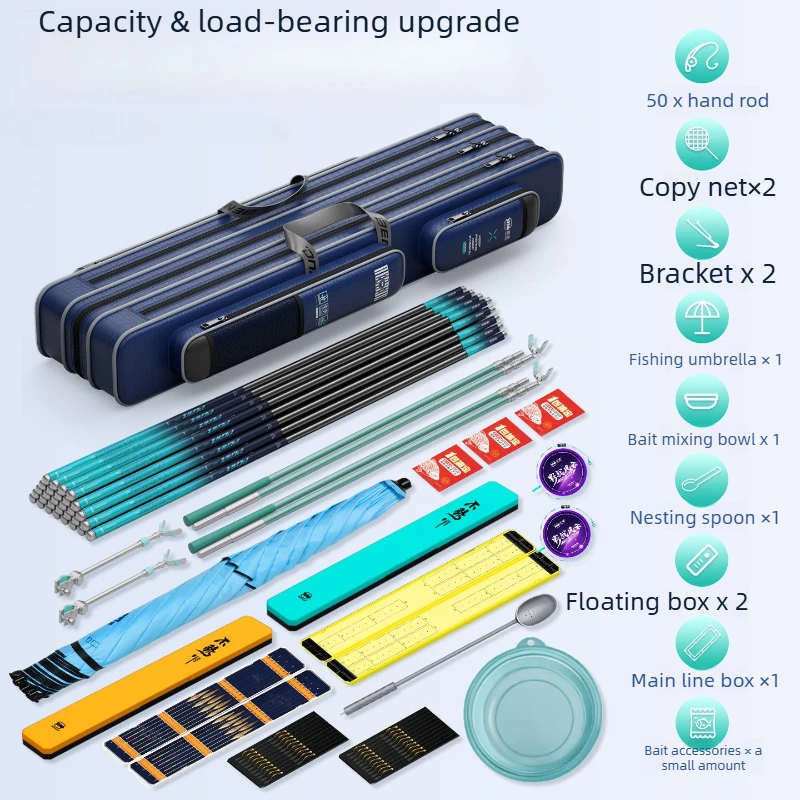 Large Capacity Fishing Rod Bag Thickened Lightweight Tear Resistant Scratch Proof Sea Rod Case for Outdoor Anglers 낚시 가방