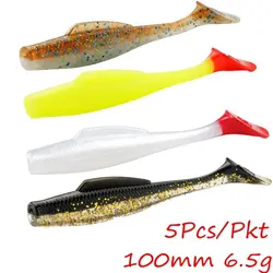Floating Soft Fishing Lure 5pcs/lot 100mm 6.5g TPR Plastics Baits 100mm Soft Swimbait Jigging Lure Artificial Baits Soft Worm