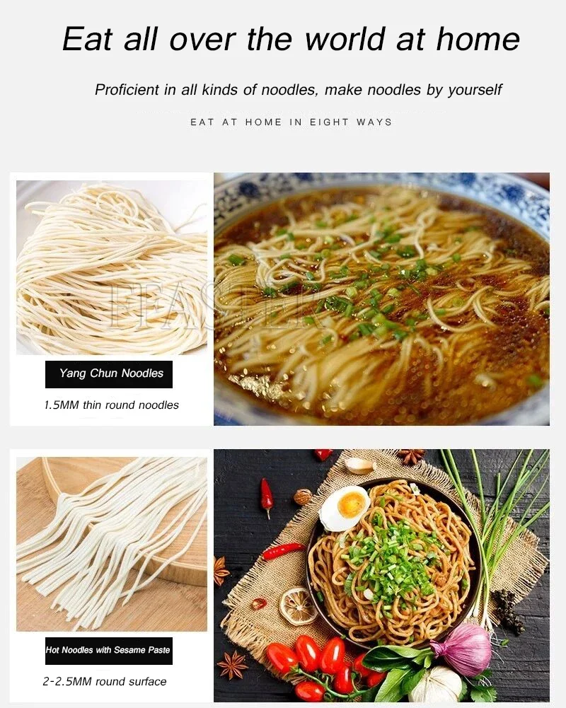 Buruimu Macchina elettrica per noodle Macchina per pasta Macchina per pressa per involucro di gnocchi in acciaio inossidabile per uso domestico commerciale