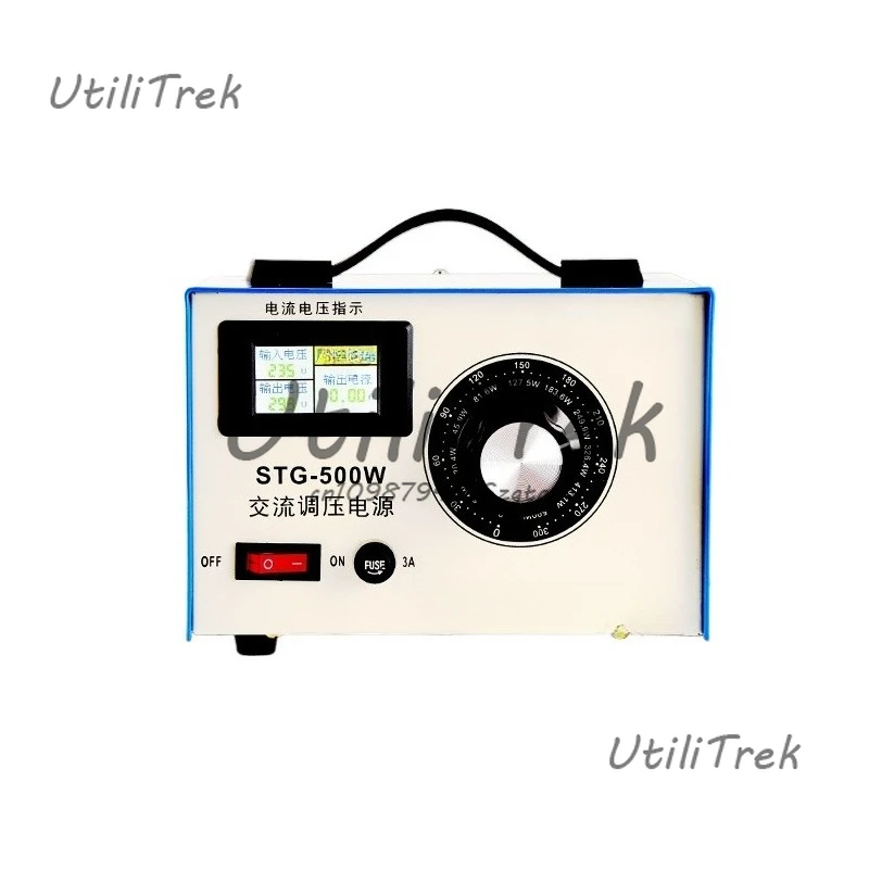 

Однофазный стабилизатор напряжения переменного тока, 220 В, 0,5 кВт, контакт от 0 до 300 В, регулируемый силовой трансформатор STG-500W