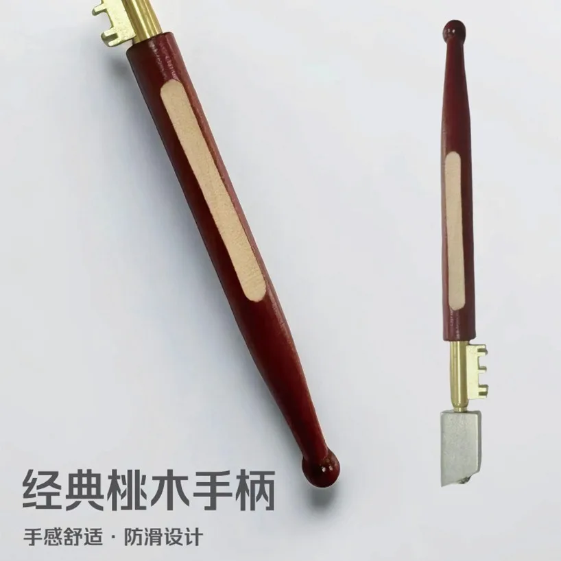 1pcs Diamond Glass Knife Cutting Thick Glass Special Wooden Handle Ceramic Tile Cutter Household Glass Floor Tile Opener
