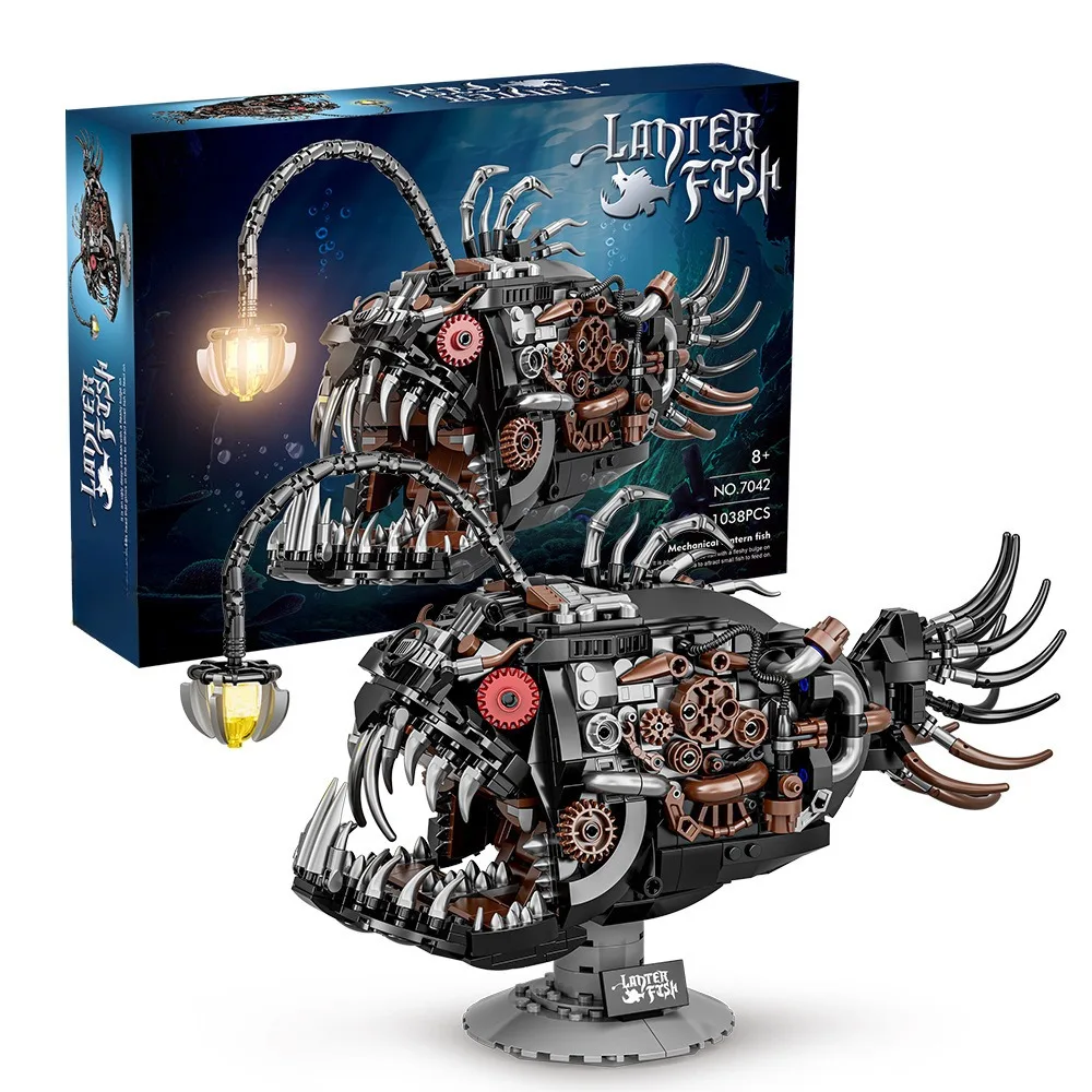 GSF MOC 技術機械ランタン魚モデルビルディングブロックマリンシリーズレンガ建設おもちゃ子供のための家の装飾