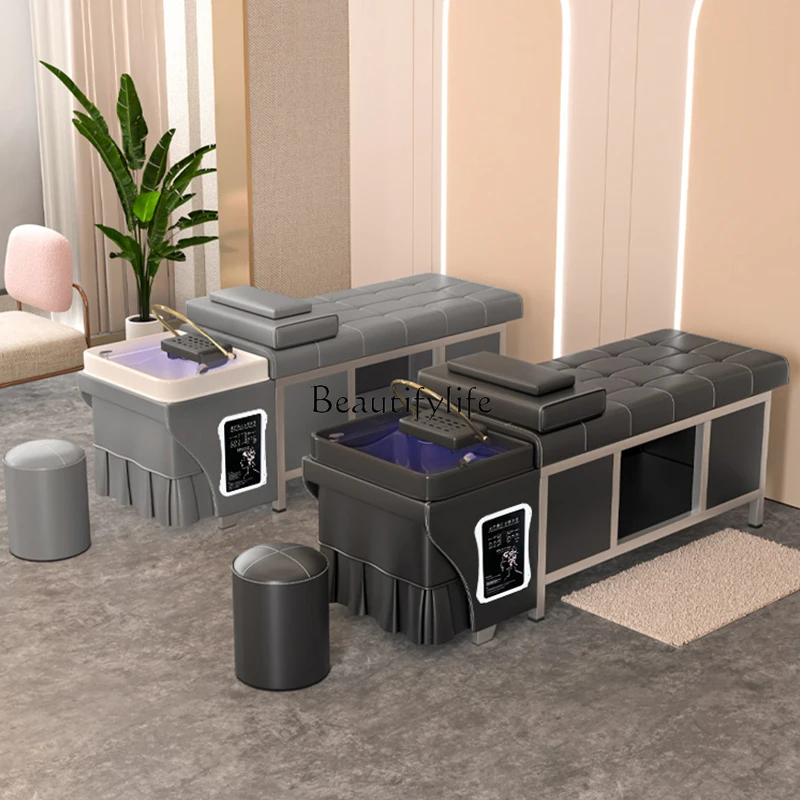 

04Thai hair treatment shampoo bed hair salon barber shop special stainless steel intelligent constant temperature