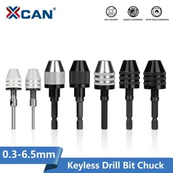 XCAN Keyless Drill Chuck 0.3-3.4Mm 0.3-6.5Mm 0.3-8Mm Hex Shank Chuck AdapterเจาะConverterเครื่องมือเจาะChuck Clamp