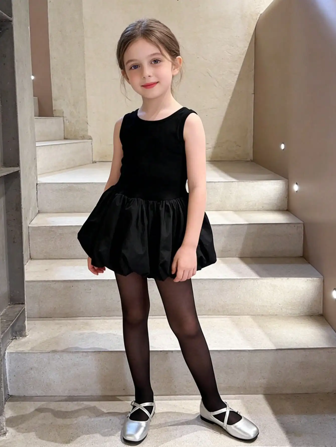 5 Paar modische dünne schwarze Strumpfhosen für Mädchen, durchsichtige Stretch-Strumpfhosen, vielseitige Alltags-Oberbekleidung, elastische Strümpfe für Kinder, Leggings, 2–14 Jahre – Detail 5