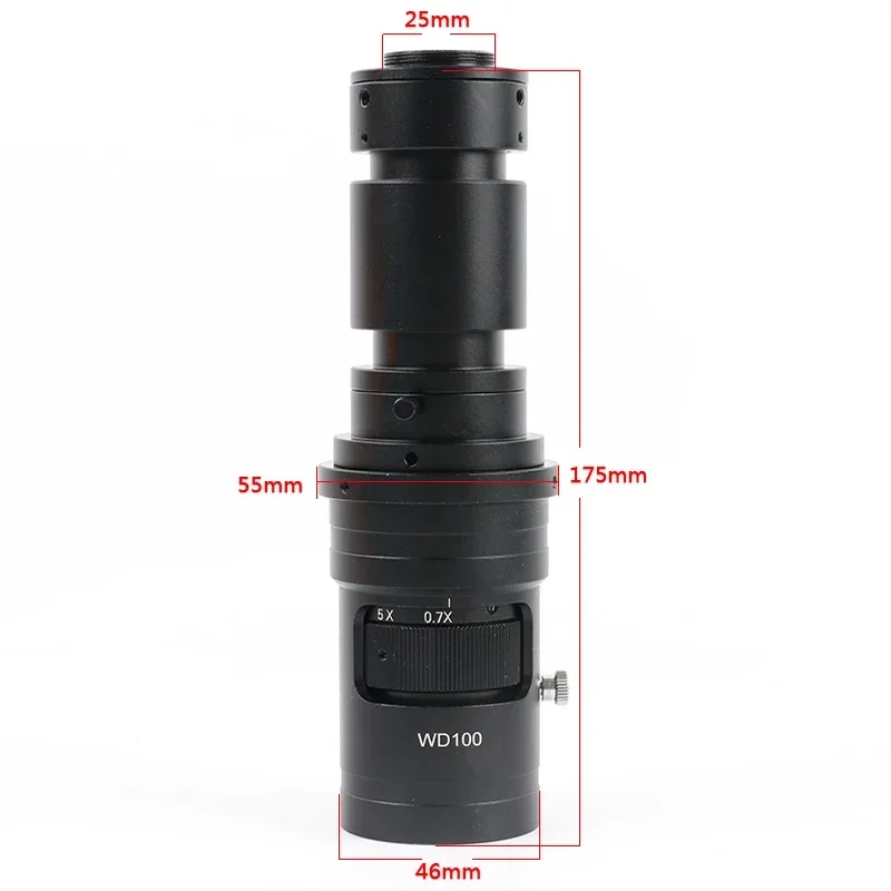 500X 1000X FHD Adjustable Magnification Continuously Variable C Mount Zoom Lens Optical Lens For HDMI VGA USB Video Microscope