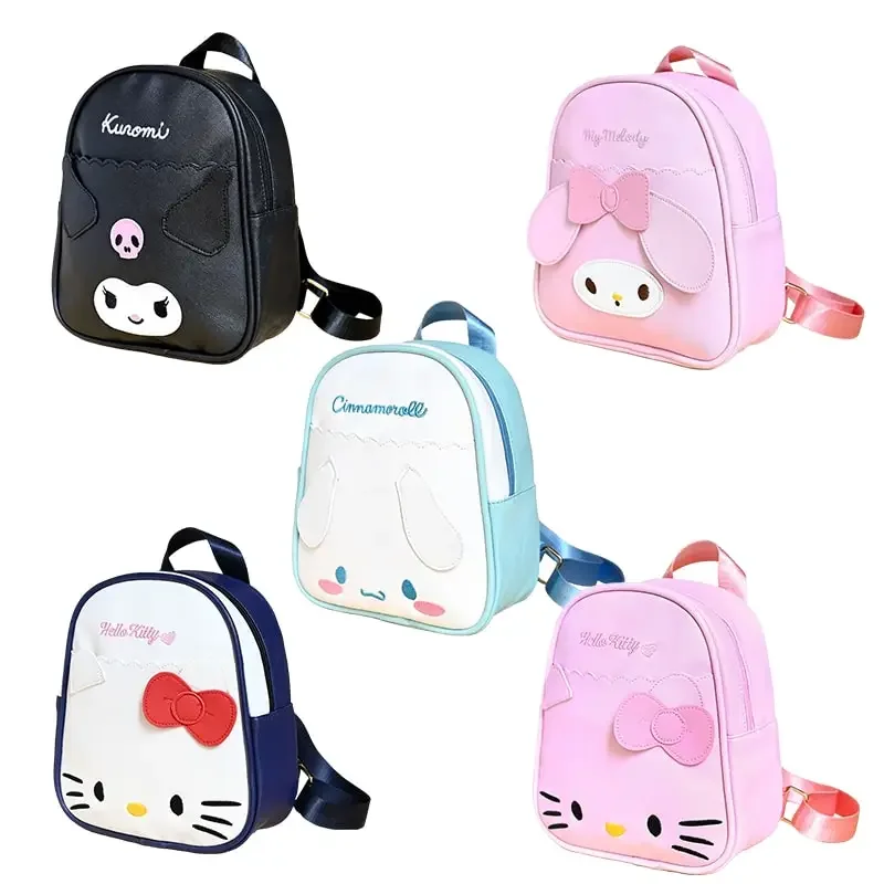 

Sanrioed Anime Kawaii Kuromi Cartoon Backpack Zero Wallet Purse Cute Melody Cinnamoroll Schoolbag Messenger Bag Birthday Gift