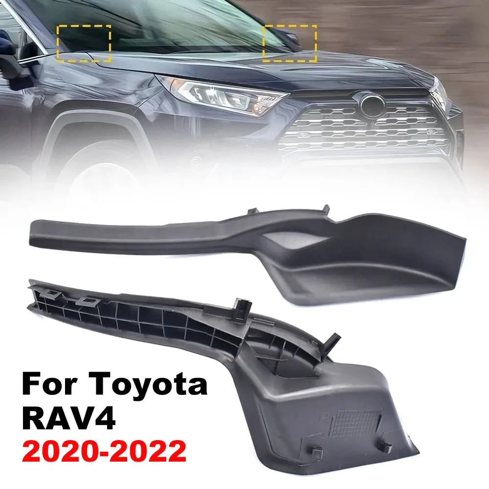 1Pair Car Front Windshield Wrap Corner Trim Wiper Cowl Side Trim Cover Lid Cap For Toyota RAV4 RAV 4 XA50 2020 2021 2022