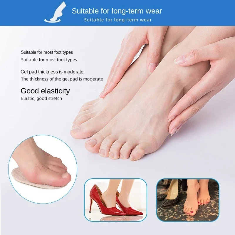 Siliconen Voorvoet Insert Middenvoet Pads voor Vrouwen Hoge Hakken Sandalen antislip Bal van Voet Kussens Pads voor Voeten pijnbestrijding