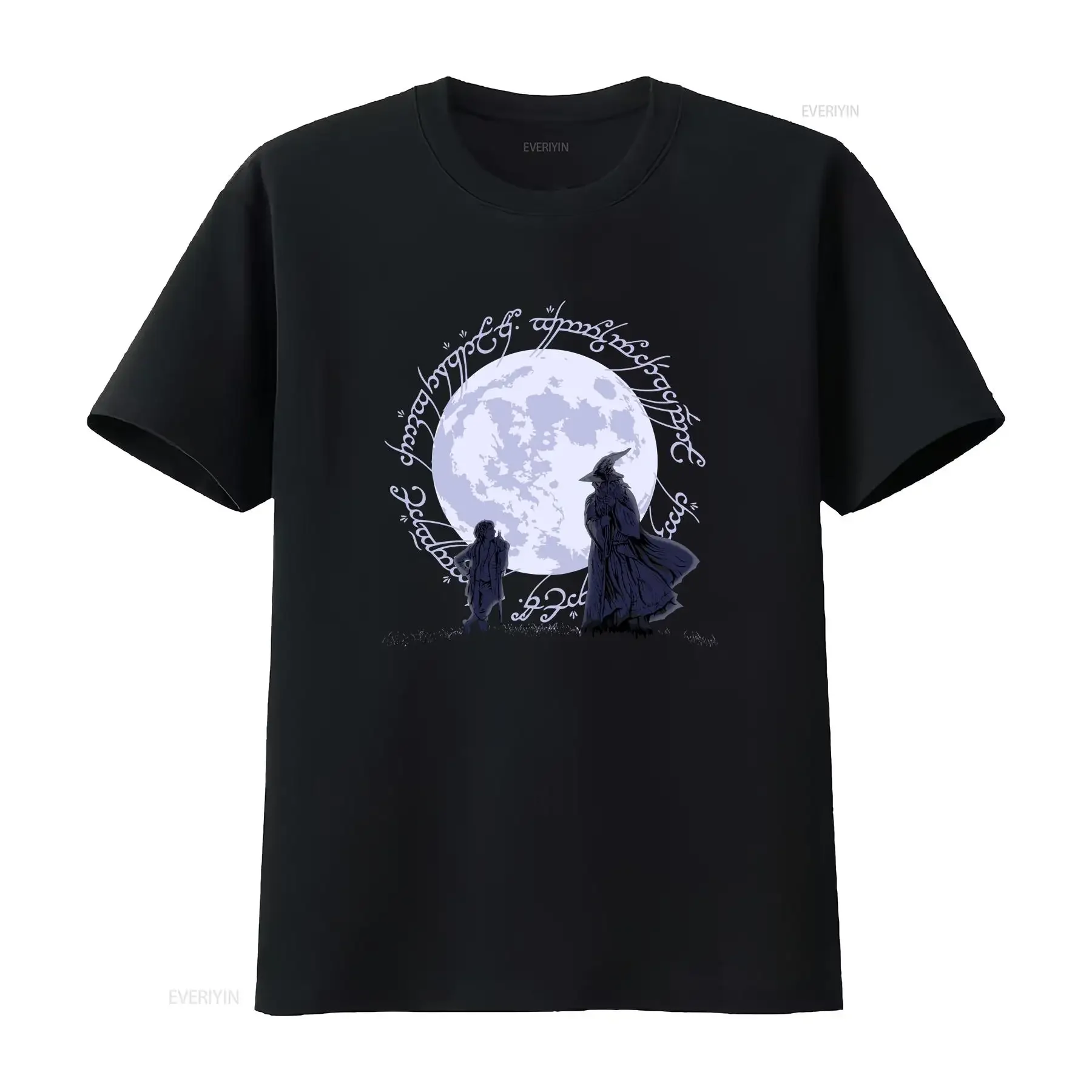 Mens funny T Shirt Adventure Begins LOTR Inspired Men's long or short sleeves vintage Washed designer clothes Comfortable