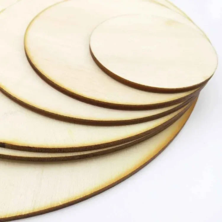 10-80mm Round Disc Unfinished Wood Circle Wood Pieces Wooden Cutouts Ornaments for Craft Supplies Laser Engraving Carving