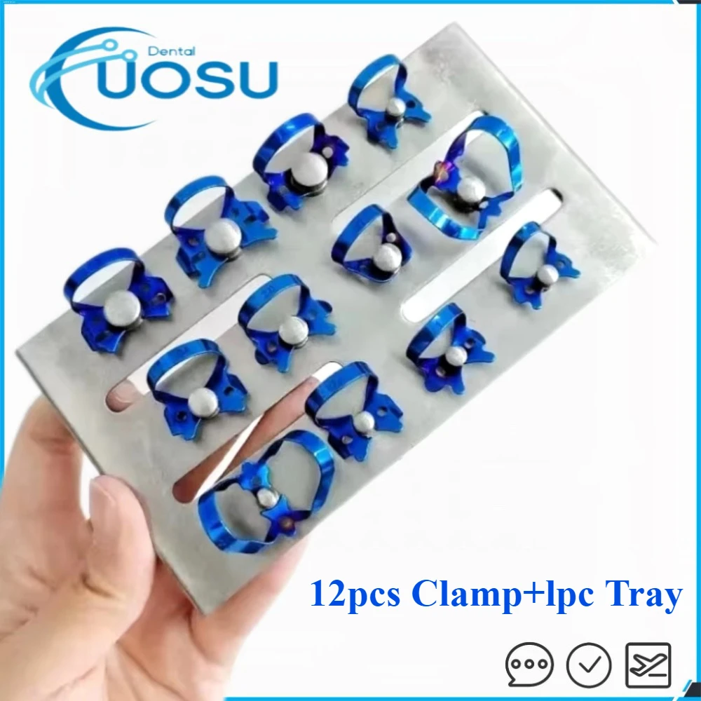 1 Set Dental Endodontic Rubber Dam Clamps Restorative Barrier Clips Dam Clamp Sheets Dentist Equipment