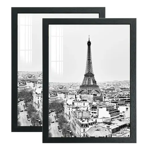 21x30cm & 30x40cm Black Photo Frame Hung on Wall Photo Frame Poster Certificate Canvas Canvas Display Frame Picture Decor
