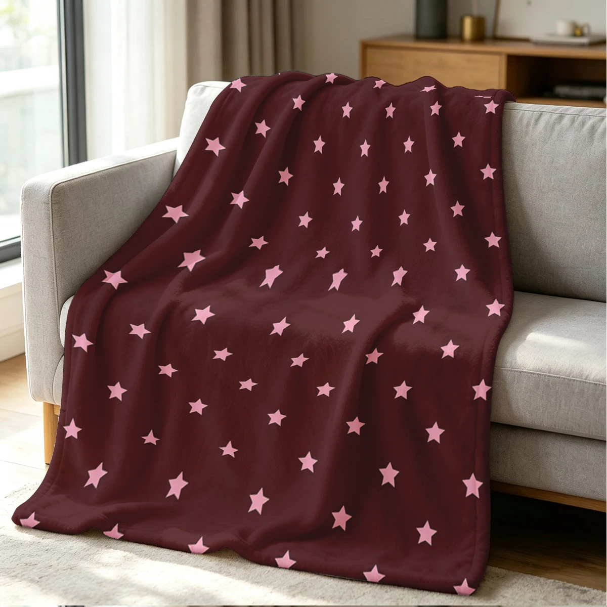 Dark Twinkle Blanket Soft Cozy Throw for Sofa Bed Festive Holiday Decor Gift for Kids and Adults,Lightweight and Warm