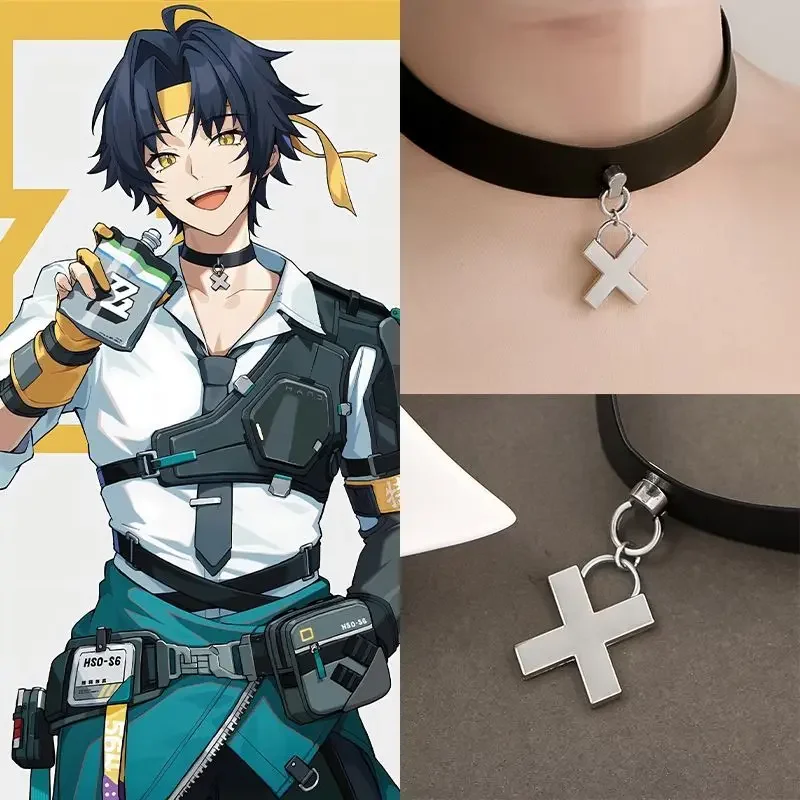Fashion Anime Game Zenless Zone Zero H.S.O.S.6 Asaba Harumasa Necklace Pendant Cosplay Choke Necklaces For Unisex Coser Jewelry
