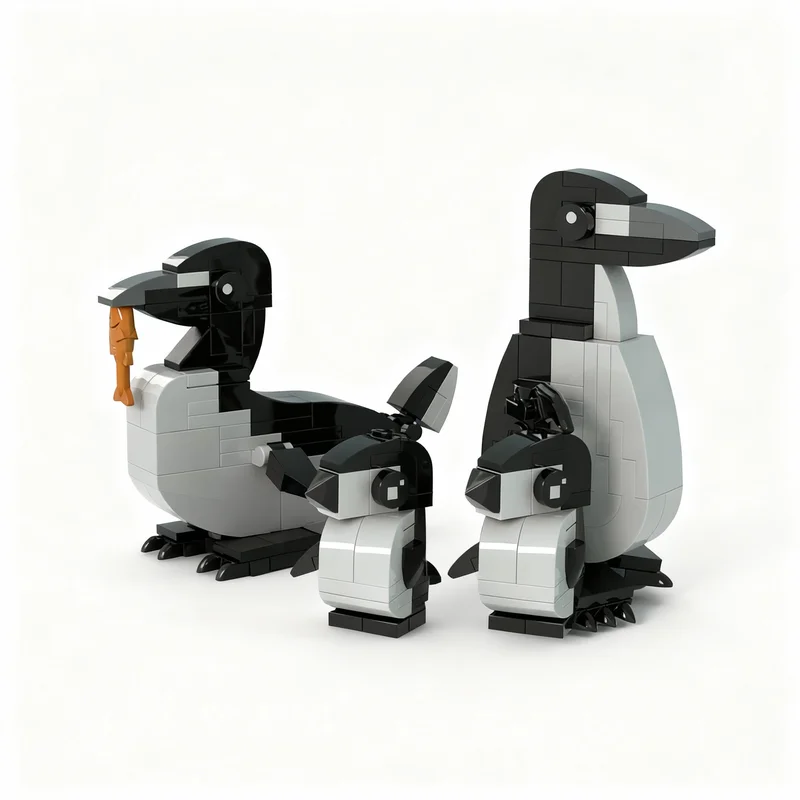 144pcs MOC Great Auk Pinguinus Impennis - Extinct Animals Creator Model Toys Building Blocks Construction Christmas Gift 3D