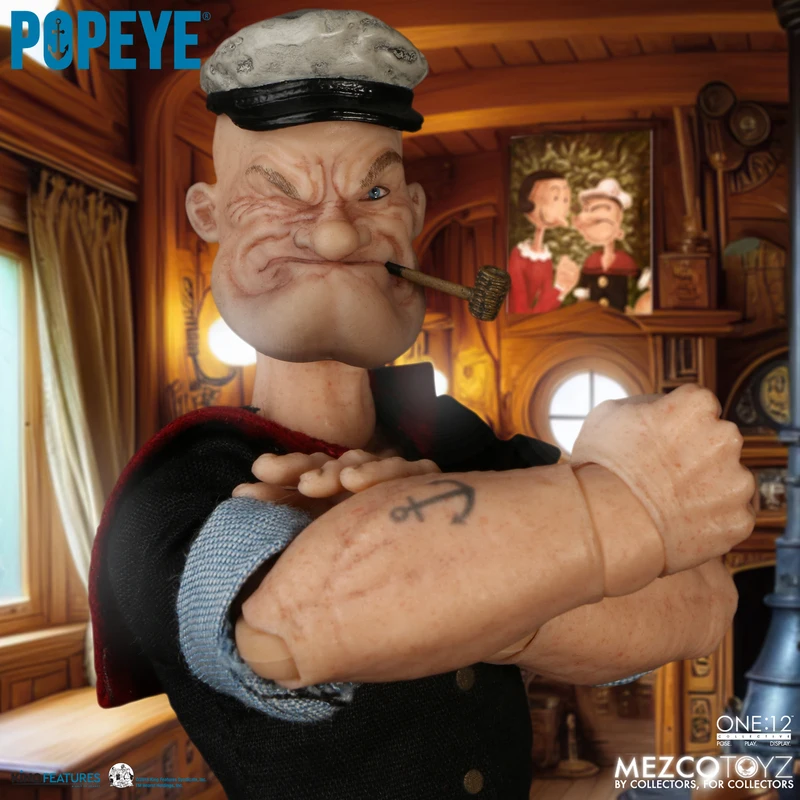 100% оригинал Mezco Toyz Popeye One: 12 Коллективная 14 см подлинная фигурка в наличии, модель игрушки