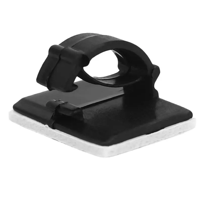 500 Pcs. Self Adhesive Cable Clamp Rectangular Cable Clips Cable Tie Quick Bind Cable Wire Management Holder For Car