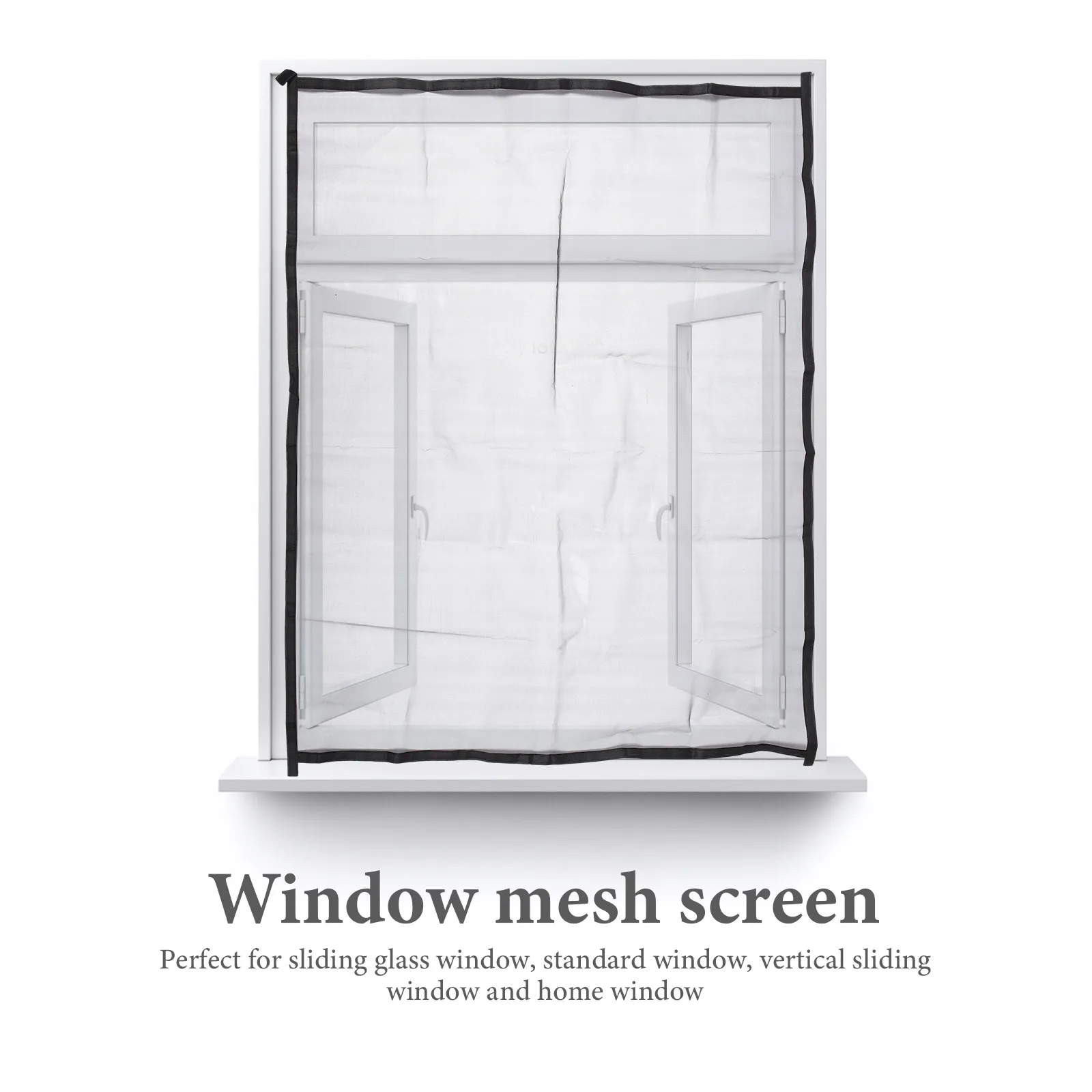 

Self Adhesive Mosquito Screen Window Mesh Net Gray Mesh Black Tape 100x120cm Anti Insect Replacement Screens House Windows Glass