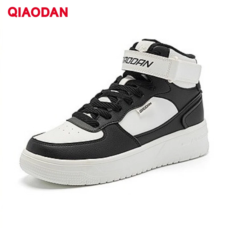 QIAODAN женская хлопковая обувь для скейтбординга, зима 2025 года, ретро туфли на шнуровке, удобные теплые повседневные кроссовки QXL052244524B