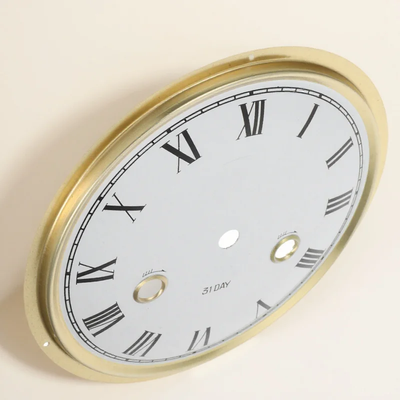 Mechanical Dial Round Diy Kit For Living Room Wall Decor Roman Numeral Style Replacement Face Plate Clock Insert Movement