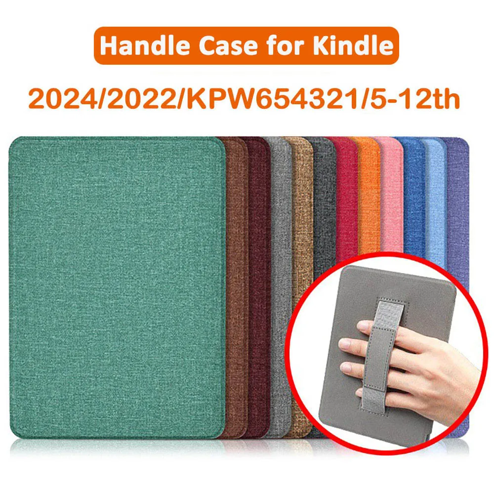 Handle Case for Kindle Paperwhite 2024 2022 2021 Colorsoft 7 6.8 6 Inch 11th 12th Generation Hand Strap Cover Pouch Accessories