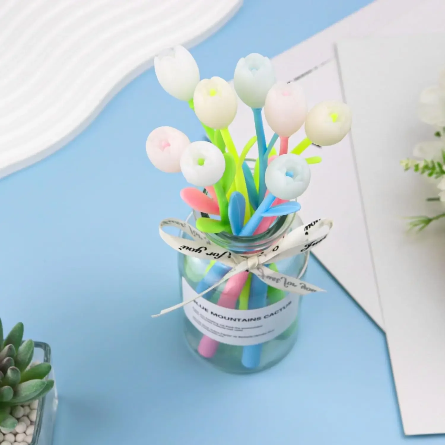 36Pcs Wholesale creative novelty flower gender-neutral pen student learning stationery school office supplies