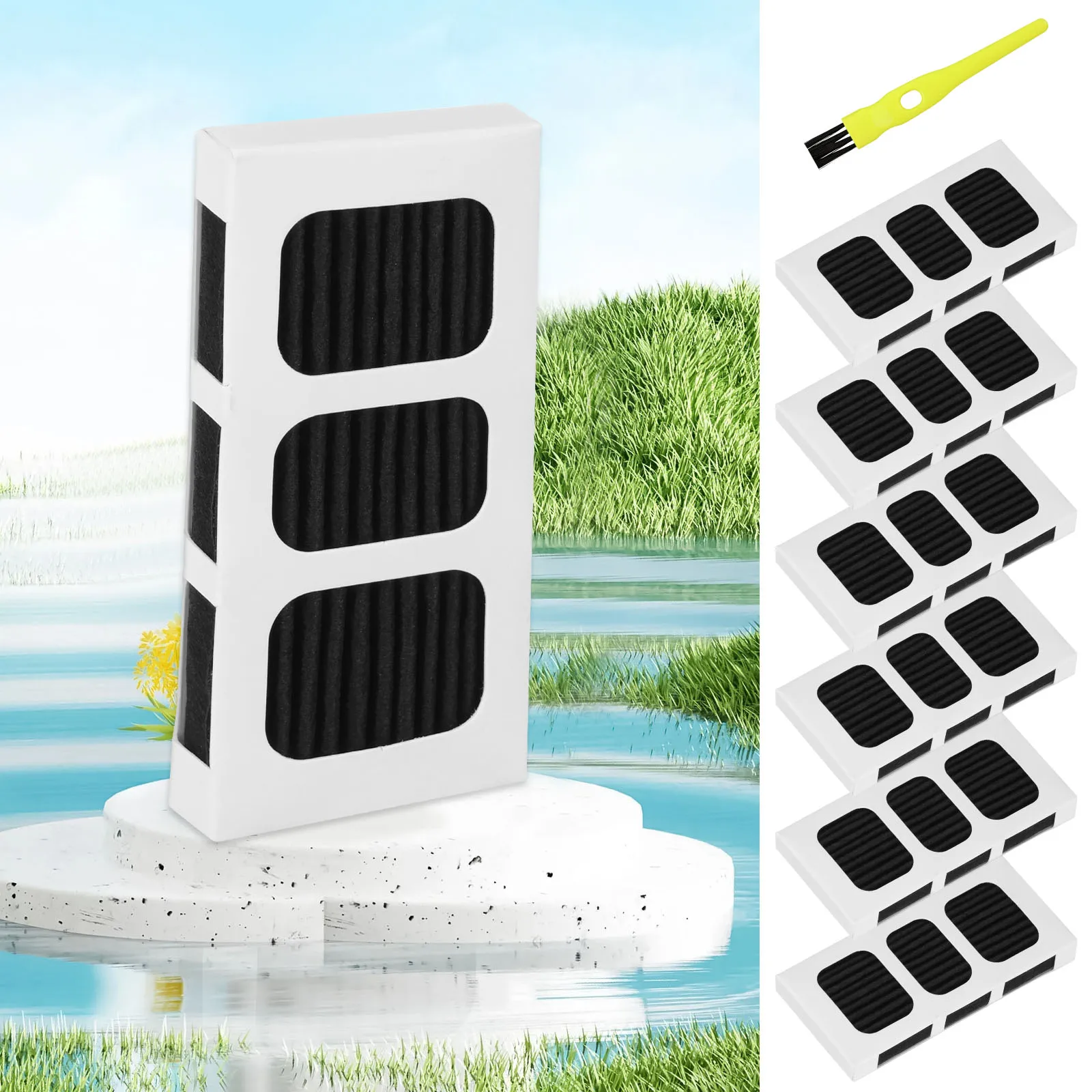 

6 шт. сменный воздушный фильтр для холодильника для воздушного фильтра Paultra2, многоразовый воздушный фильтр с активированным углем для холодильника