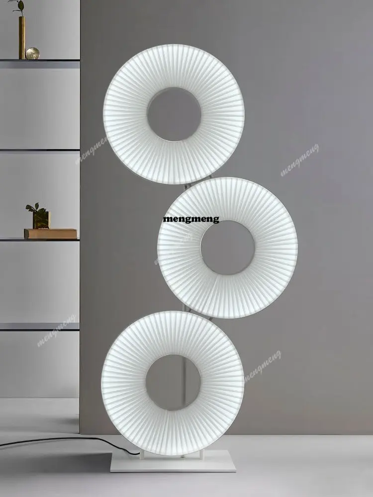 

Italian living room sofa side ambient standing light Nordic B & B bedroom Zen screen fabric acrylic floor lamp