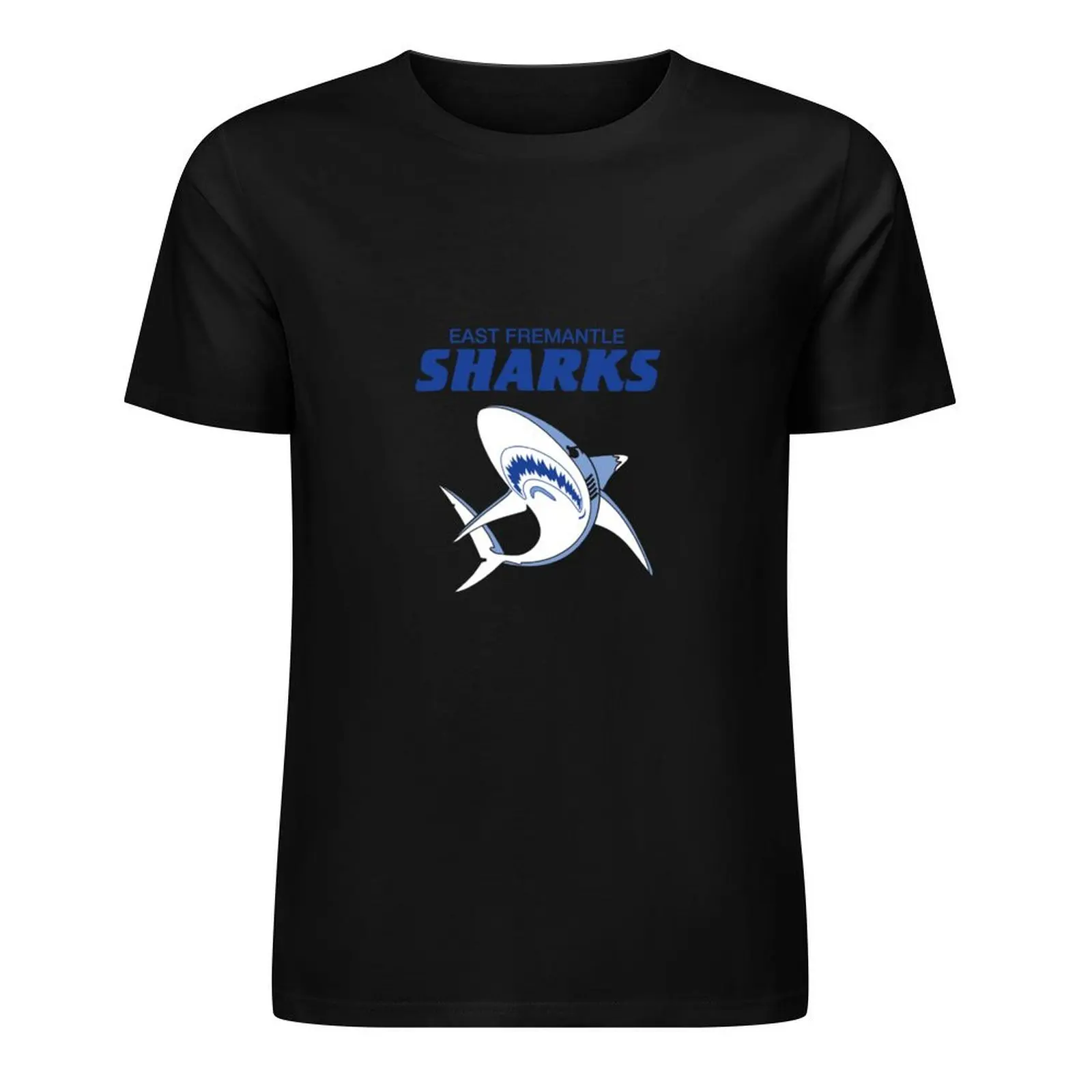 New-East-fremantle-sharks-logo T-Shirt graphics blue archive summer top men clothings