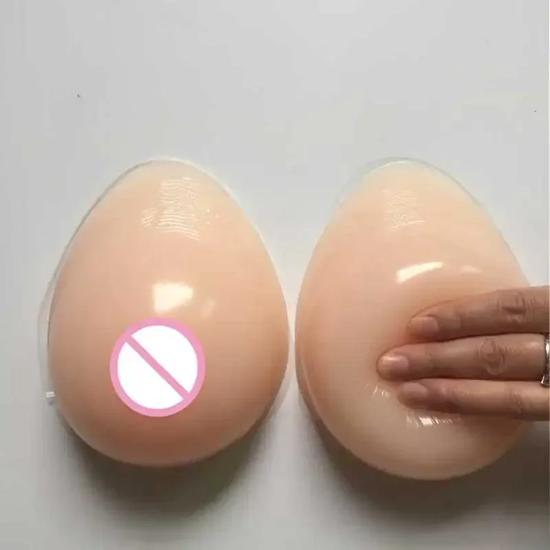 Realistic Silicone Adhesive False Breast Forms  Meme Crossdresser Shemale Fake Boobs Tits For Drag Queen