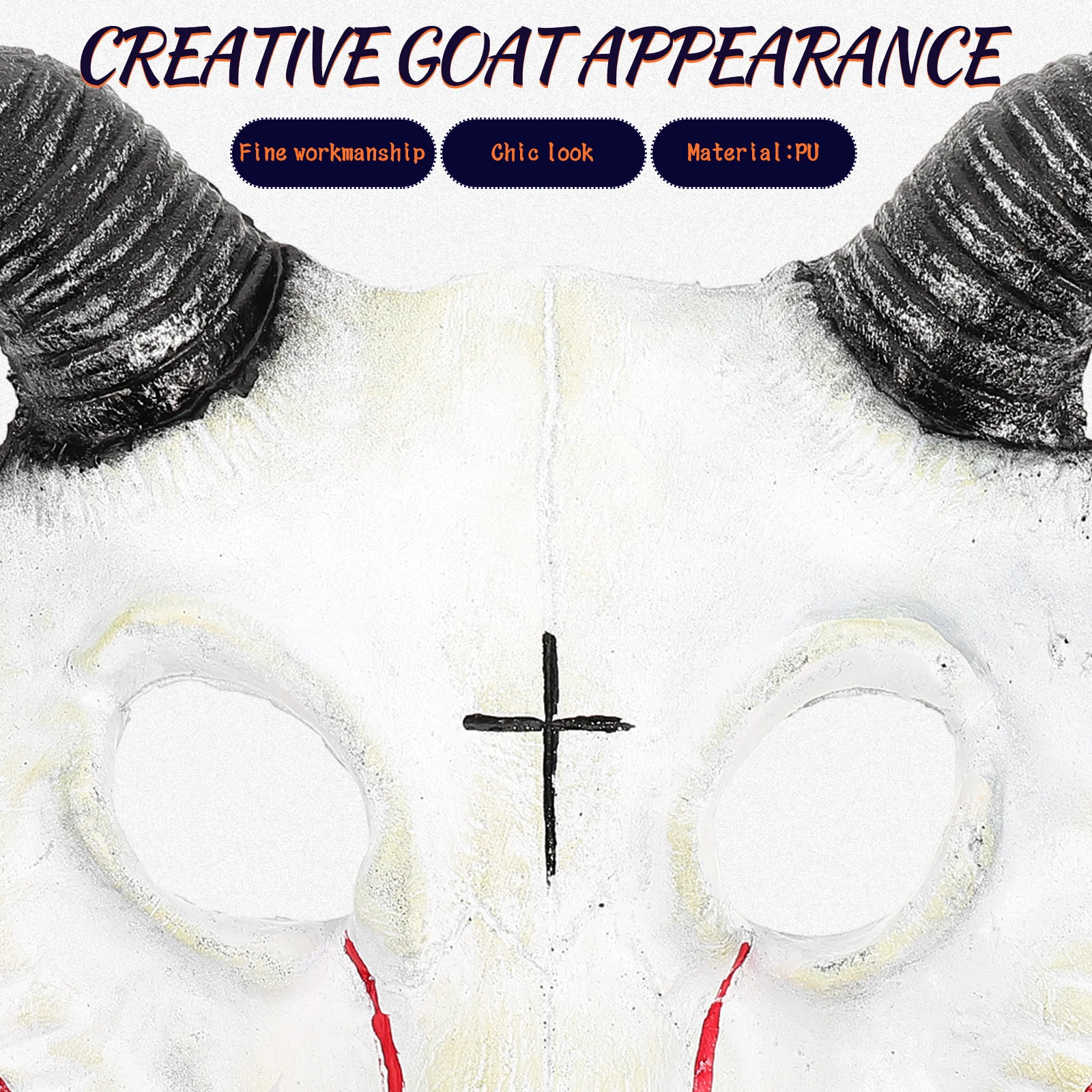 

Goat Skull Props Mask Halloween Horror Headgear Boys White Masquerade Man Costumes