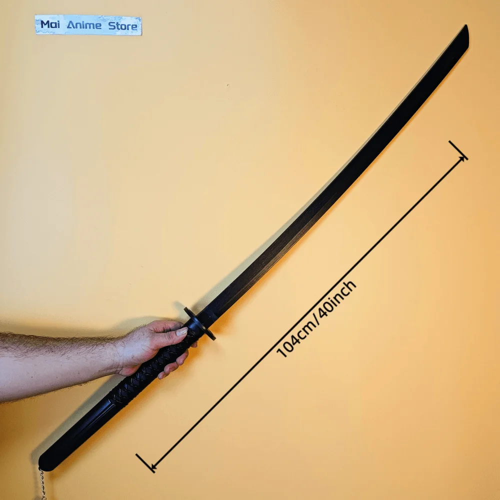 40 pollici Rukia Nero Katana Formato Giapponese Katana Ninja Lama di Coltello Candeggina Anime Spada Cosplay Prop Originale Samurai Sabre Giocattolo Regalo