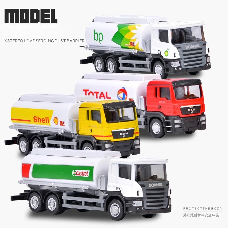 

1: 64 Lion Alloy Oil Tank Transport Vehicle Shell Total BP Toy Car Model