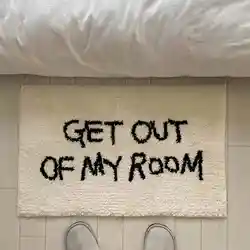 Get Out Of My Room Bedroom Bedside Simple Bathroom Absorbent Non-slip Mat Tufted Carpet
