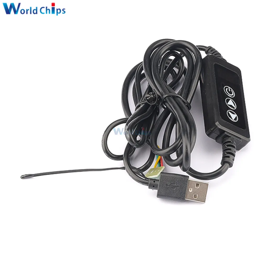 W-3301 Mini Temperature Controller DC 5-24V 2A LED Digital Thermostat Cooling Control Instrument with Sensor Probe 5V 12V 24V