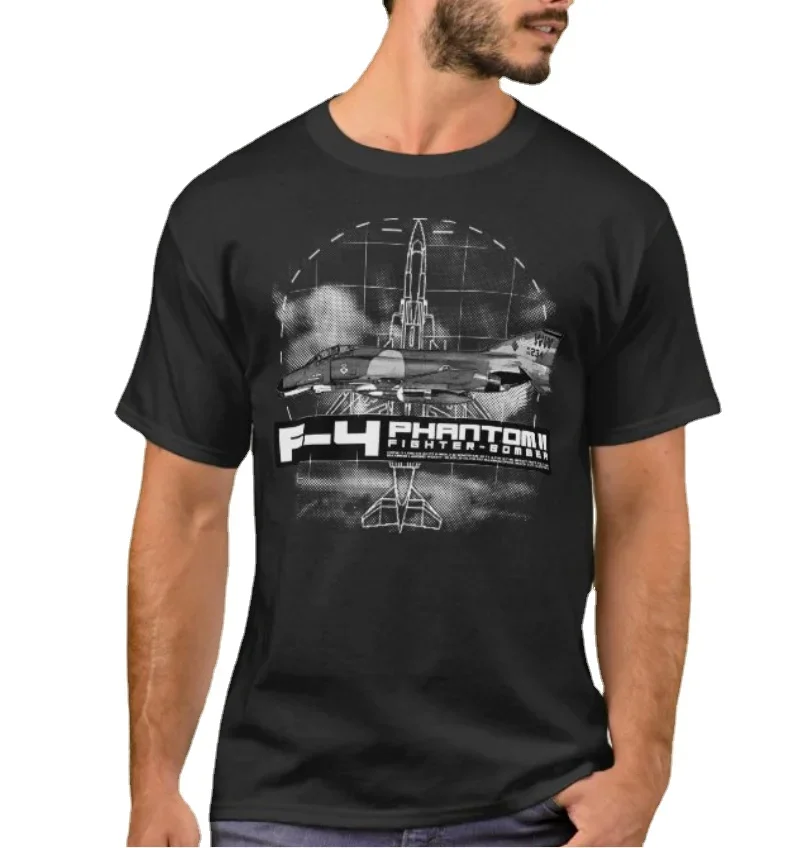 F-4 Phantom II Supersonic Jet Interceptor and Fighter-bomber T-Shirt. Summer Cotton Short Sleeve O-Neck Mens T Shirt New S-3XL