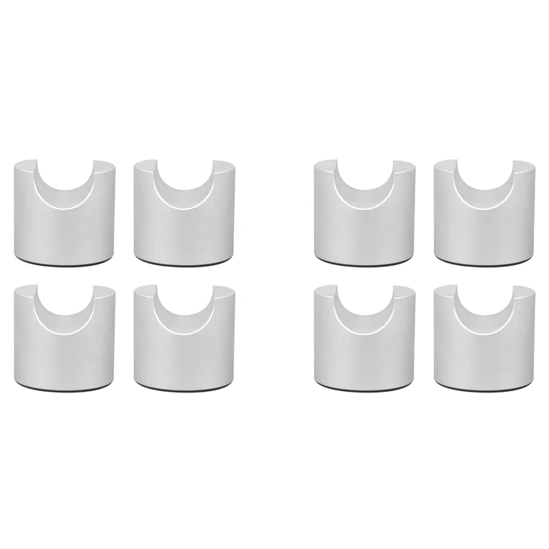 ABGI-8Pcs HIFI كابل حامل الداعم حامل دعم الإطار المضادة للصدمات القدم متعددة الوظائف كابل مكبر الصوت زائدة الوسادة الفضة